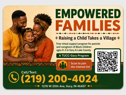Printed community sign panel, flat view