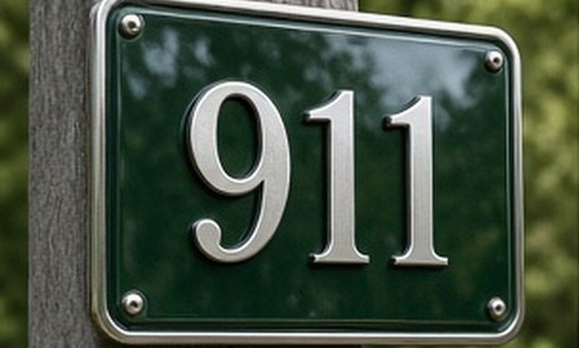 Reflective house address number sign designed to stay readable when headlights hit it at night